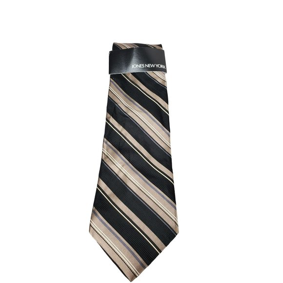 Jones New York 100% Imported Silk Striped Men's NWT Tie - Picture 1 of 9